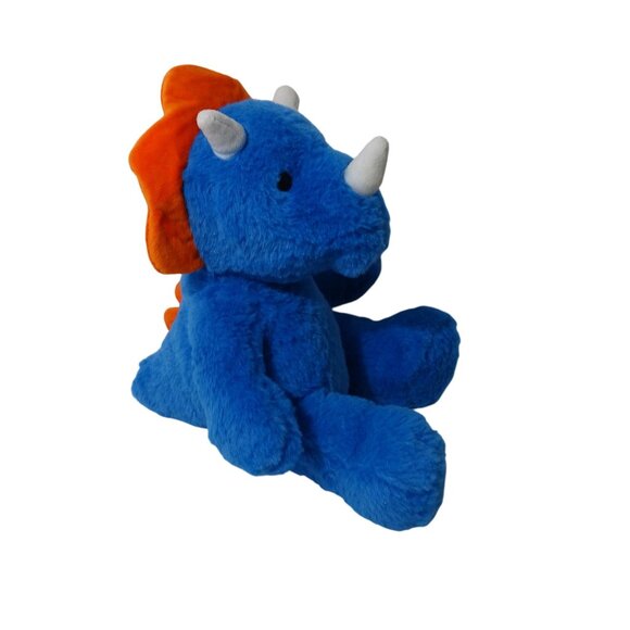 Homerbest Blue Orange Triceratops Dinosaur Plush Toy Stuffed Animal For All Ages - Picture 2 of 7